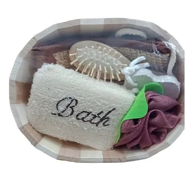 Canasto Spa Redondo En Madera Modelo Naturals 1