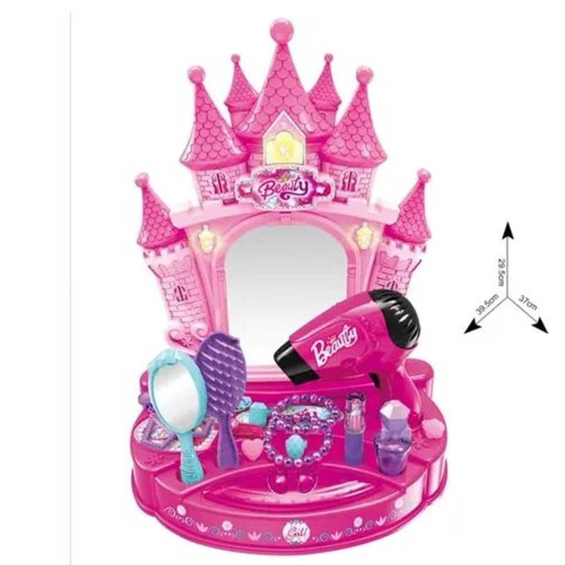 Set De Peluquería Juguetes Para Niñas con Luces y Sonidos Rosado 2