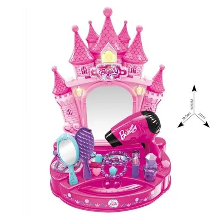 Set De Peluquería Juguetes Para Niñas con Luces y Sonidos Rosado 2