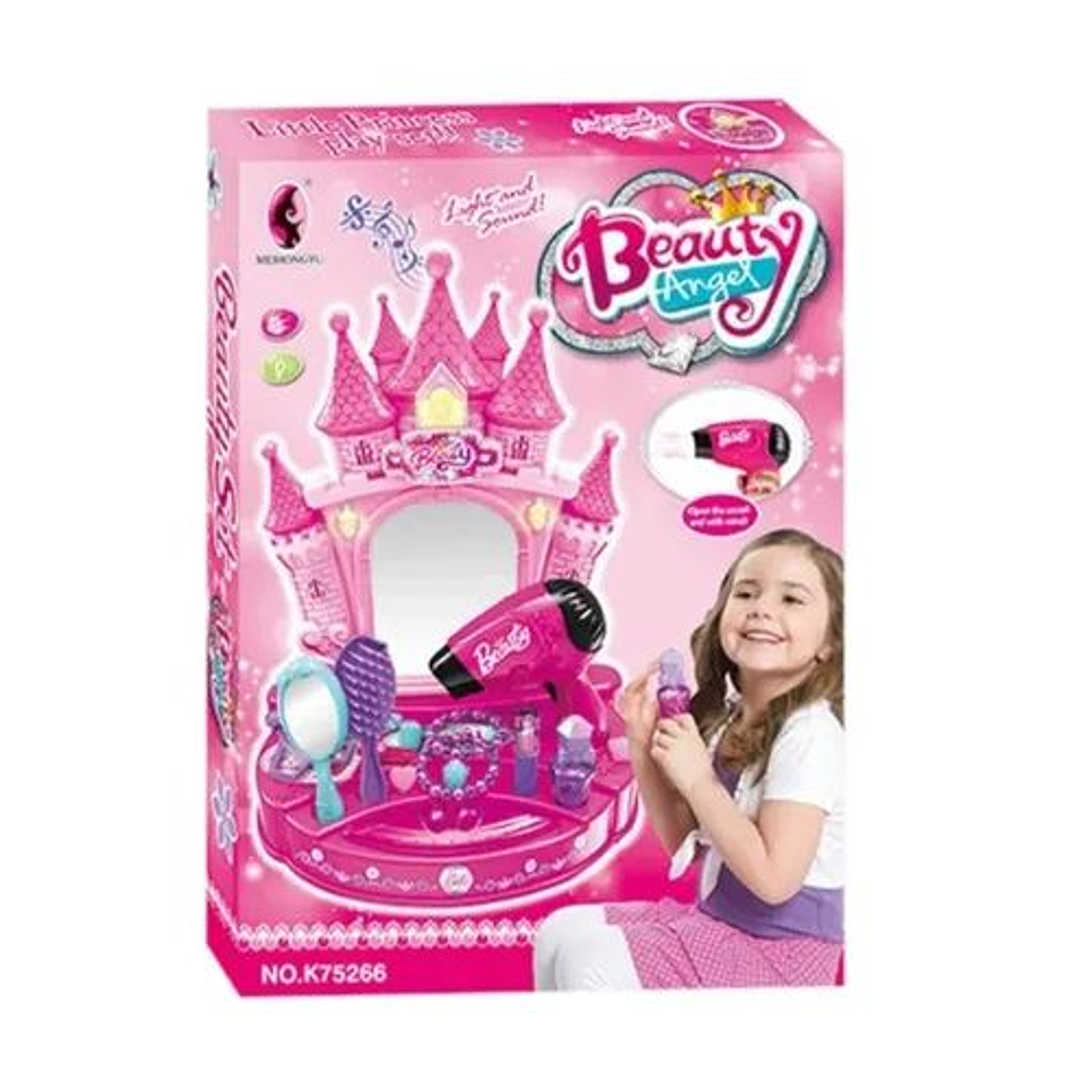 Set De Peluquería Juguetes Para Niñas con Luces y Sonidos Rosado 3