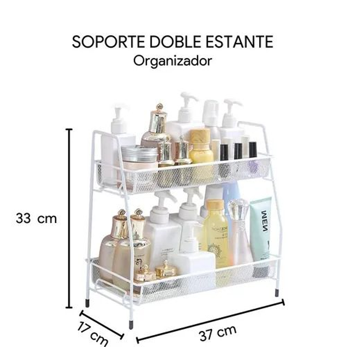 Organizador Doble Estante De Mesada Cocina Lavadero Baño 2