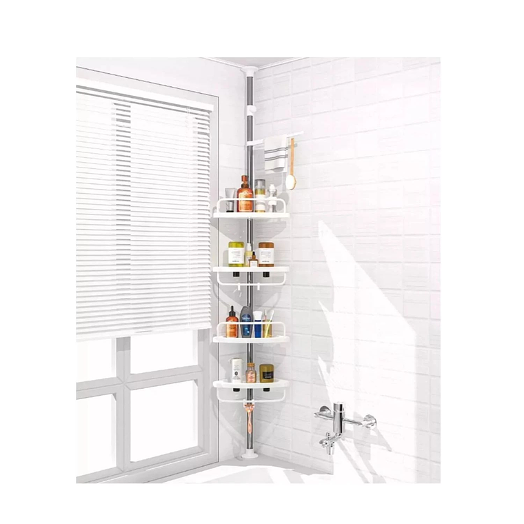 ORGANIZADOR ESQUINERO DUCHA MULTIUSO 4 PISOS REPISAS AJUSTABLE 4