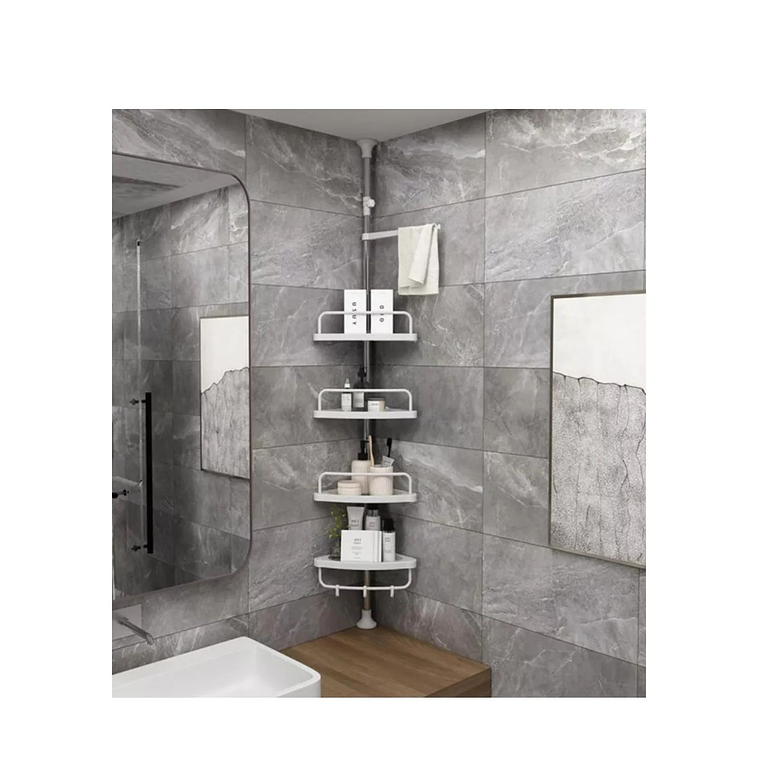 ORGANIZADOR ESQUINERO DUCHA MULTIUSO 4 PISOS REPISAS AJUSTABLE 5