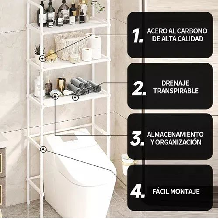 Organizador Mueble De Baño 3 Niveles Repisa 2