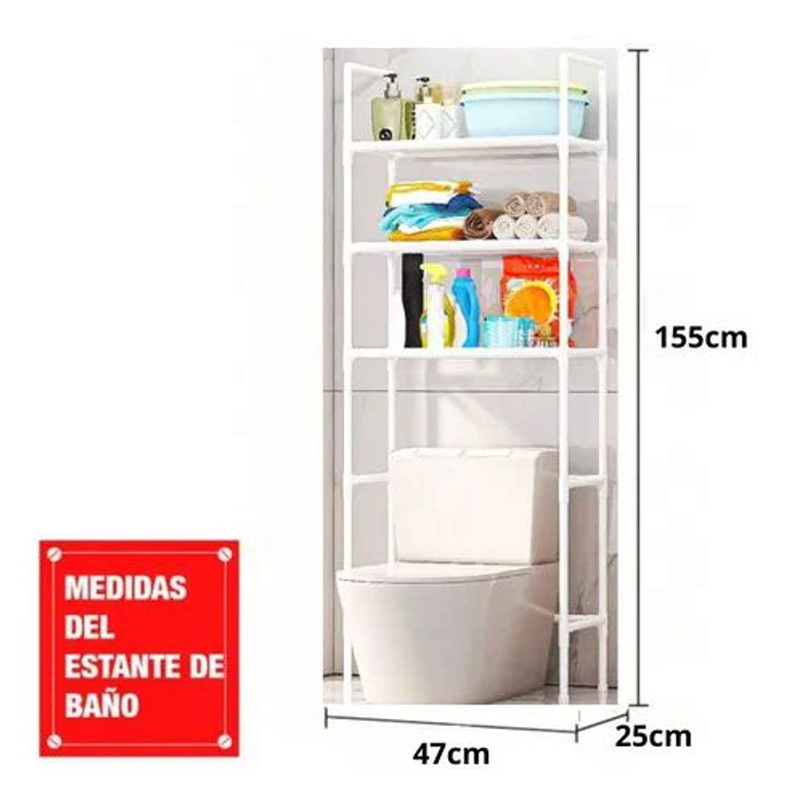 Organizador Mueble De Baño 3 Niveles Repisa 4