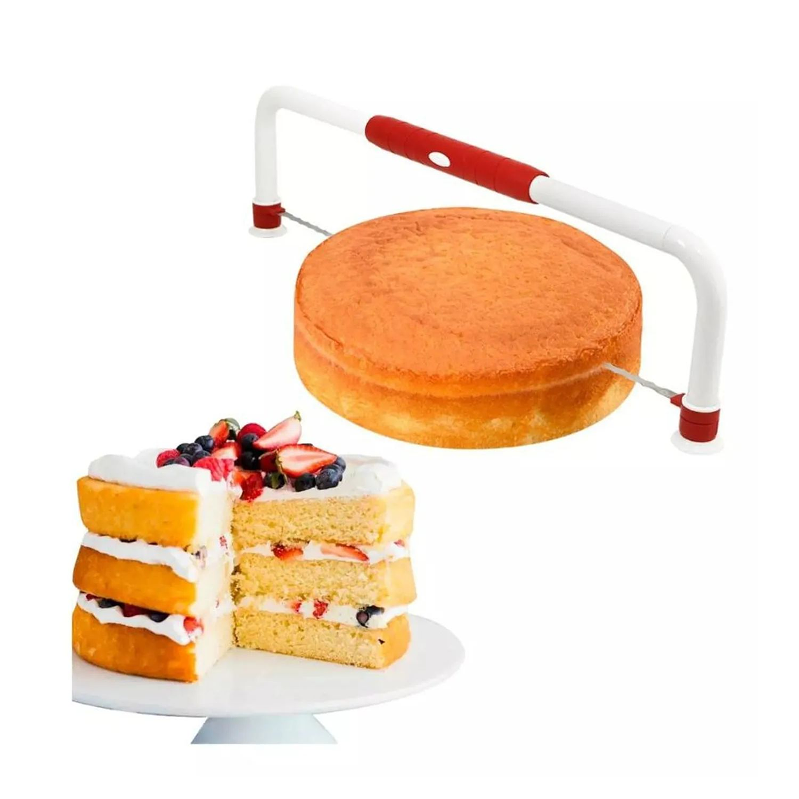 Cortador Nivelador Para Pastel Tortas Rebanador Cocina 2