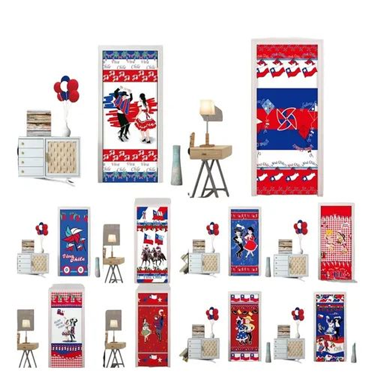 Funda Para Puertas Decoracion Fechas Patrias Elastica Surtida 1