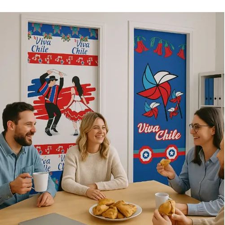 Funda Para Puertas Decoracion Fechas Patrias Elastica Surtida 3