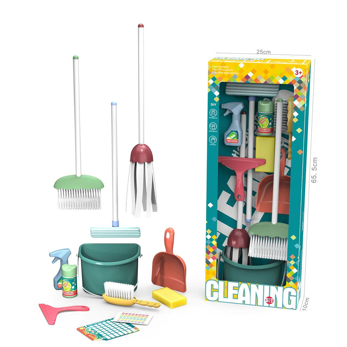 Juguete De Limpieza Para Niños Set De Aseo Didactico 1