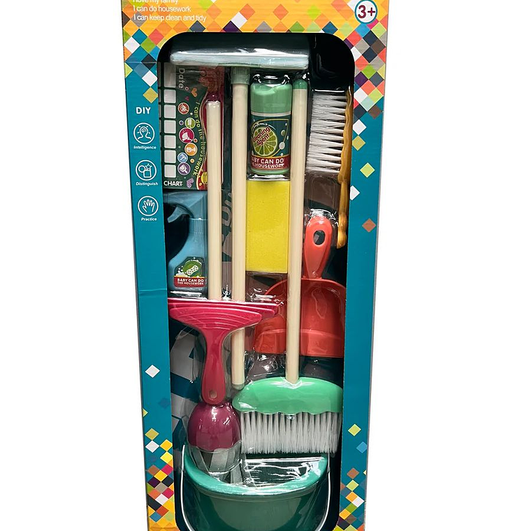 Juguete De Limpieza Para Niños Set De Aseo Didactico 2