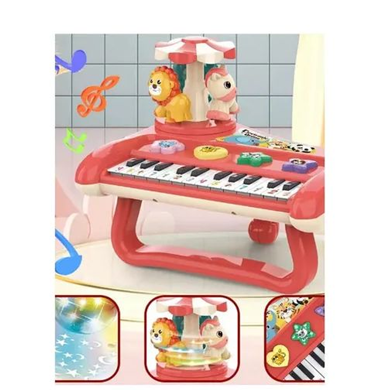 Piano Musical Bebes Instrumento Juguete Para Niños Rosa 2