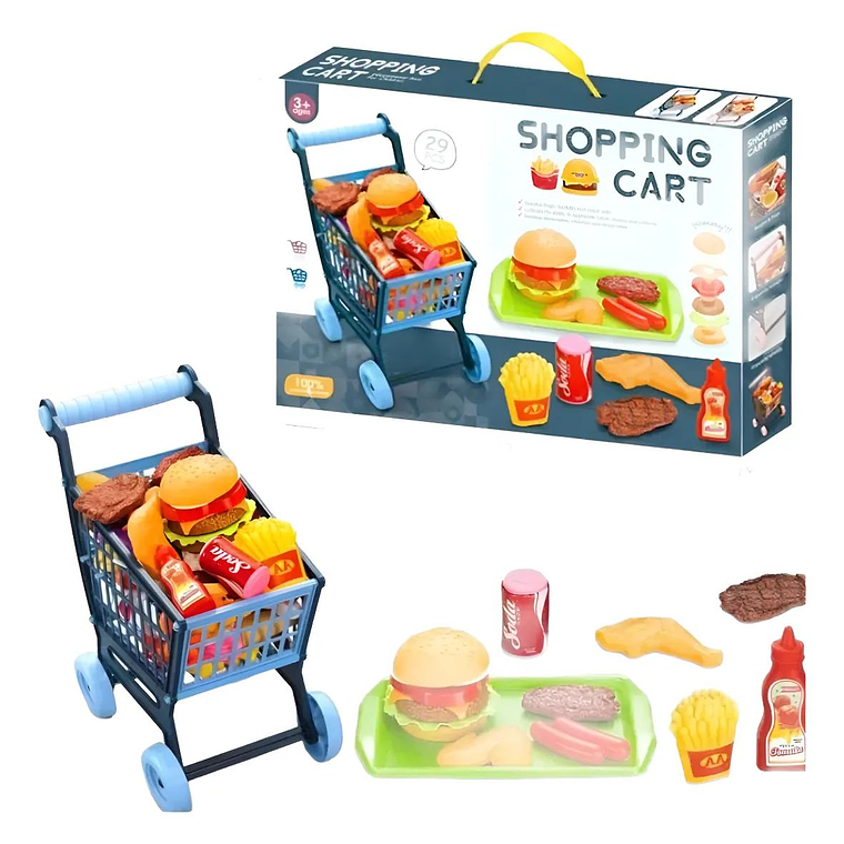 Juguete Carrito De Supermercado 66 piezas 2
