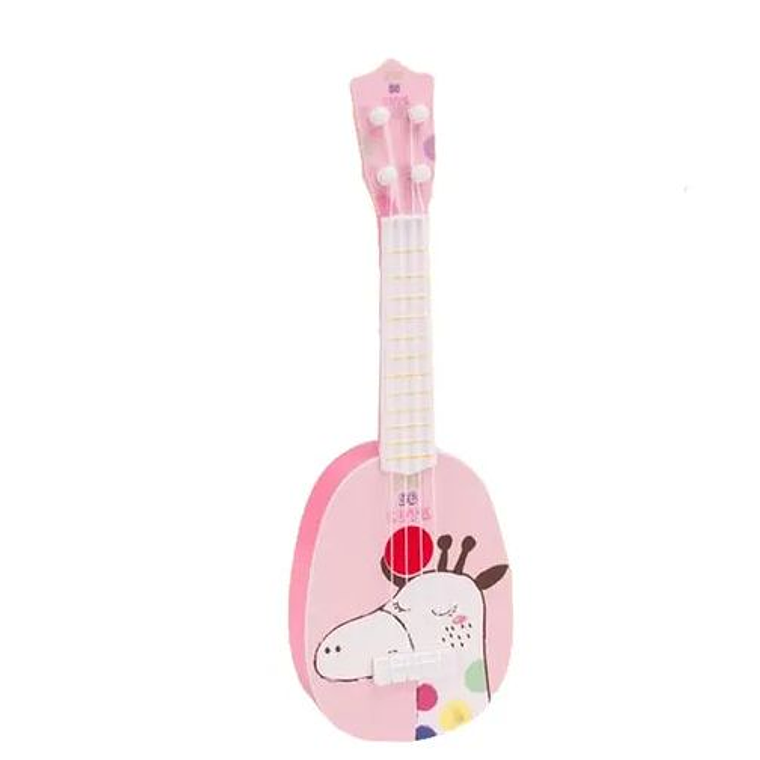 Niños Guitarra Ukeleles Juguetes Instrumento Rosa Claro 2