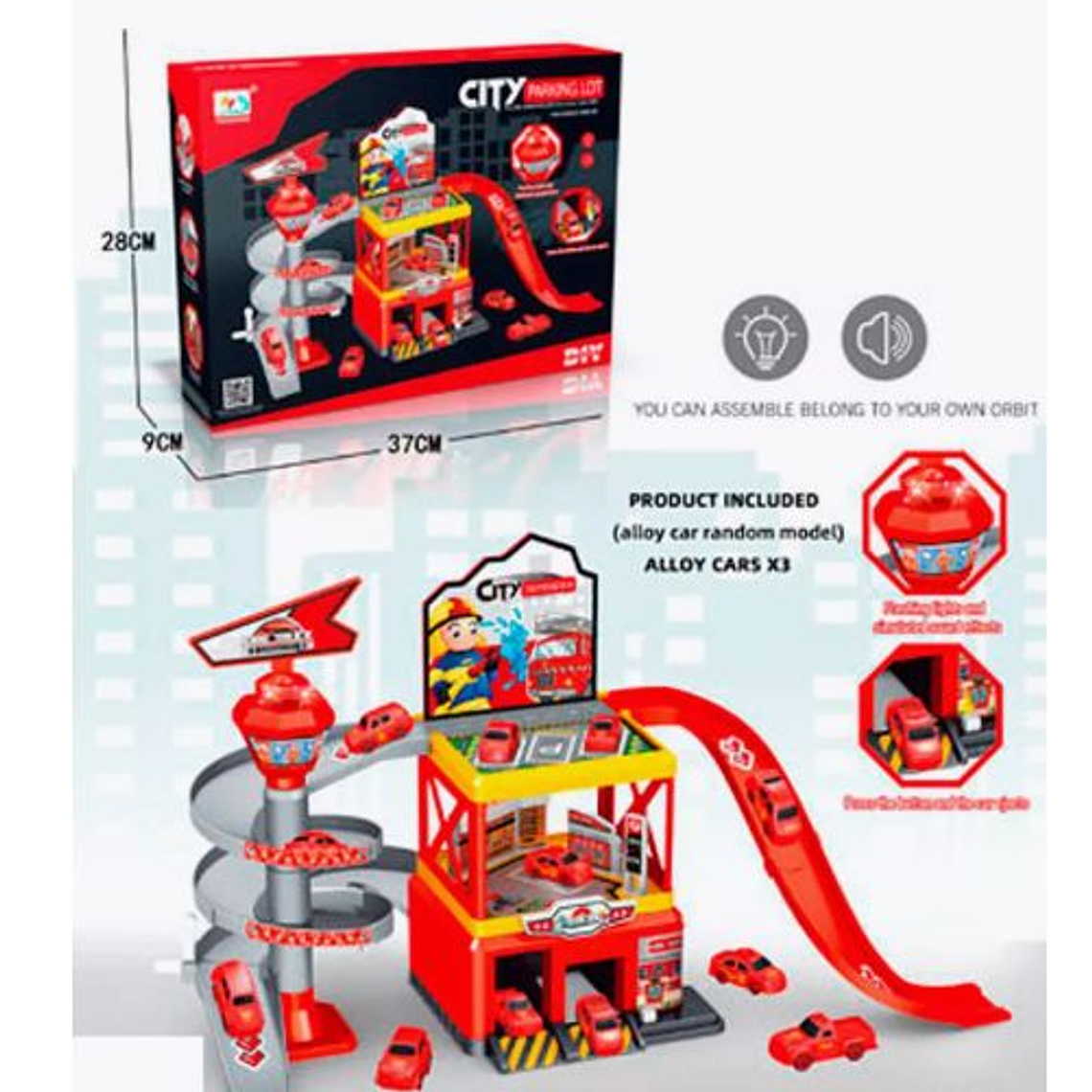Pista de carreras juguete interactivo para niños 5