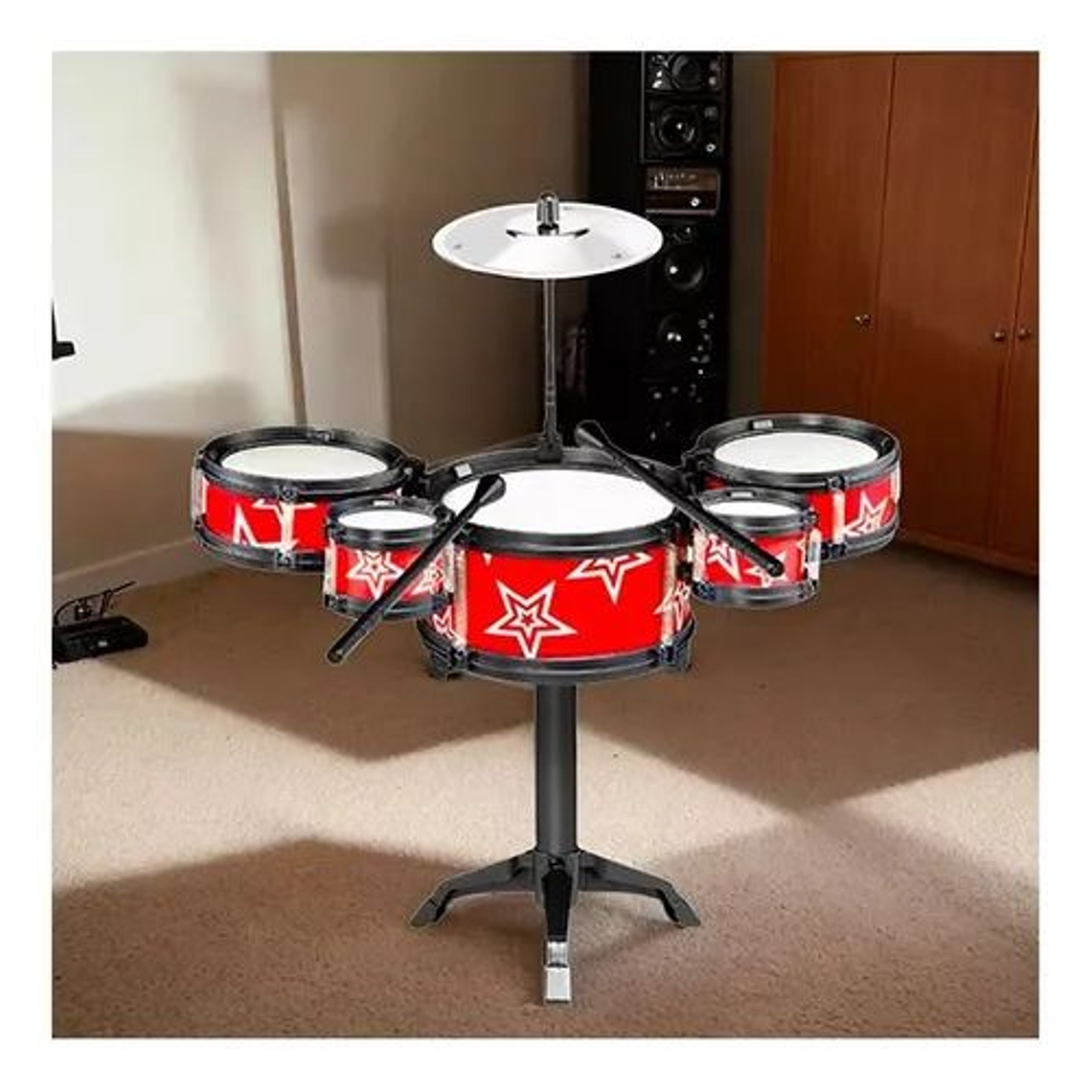 Mini Batería Musical Juguete Infantil 7 Pcs Jazz Drum Niños 3