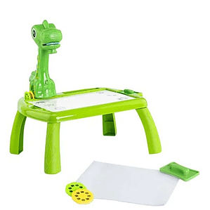 Mesa De Dibujo Para Niños Con Proyector + 12 Lapiz De Color Verde