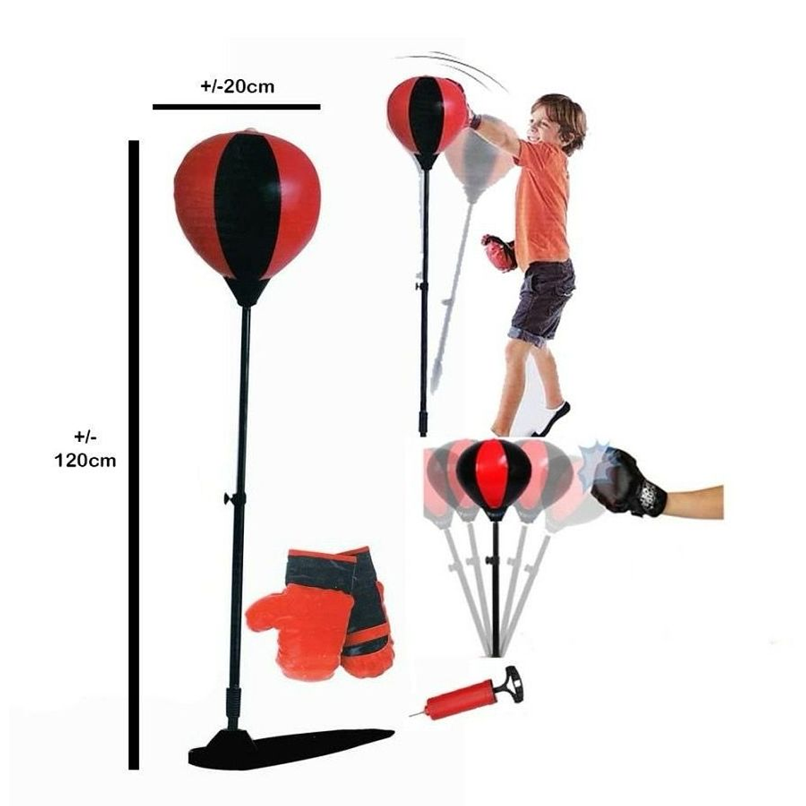 SET DE BOXEO CON GUANTES Y PELOTA DE BOXEO PARA NIÑOS 1