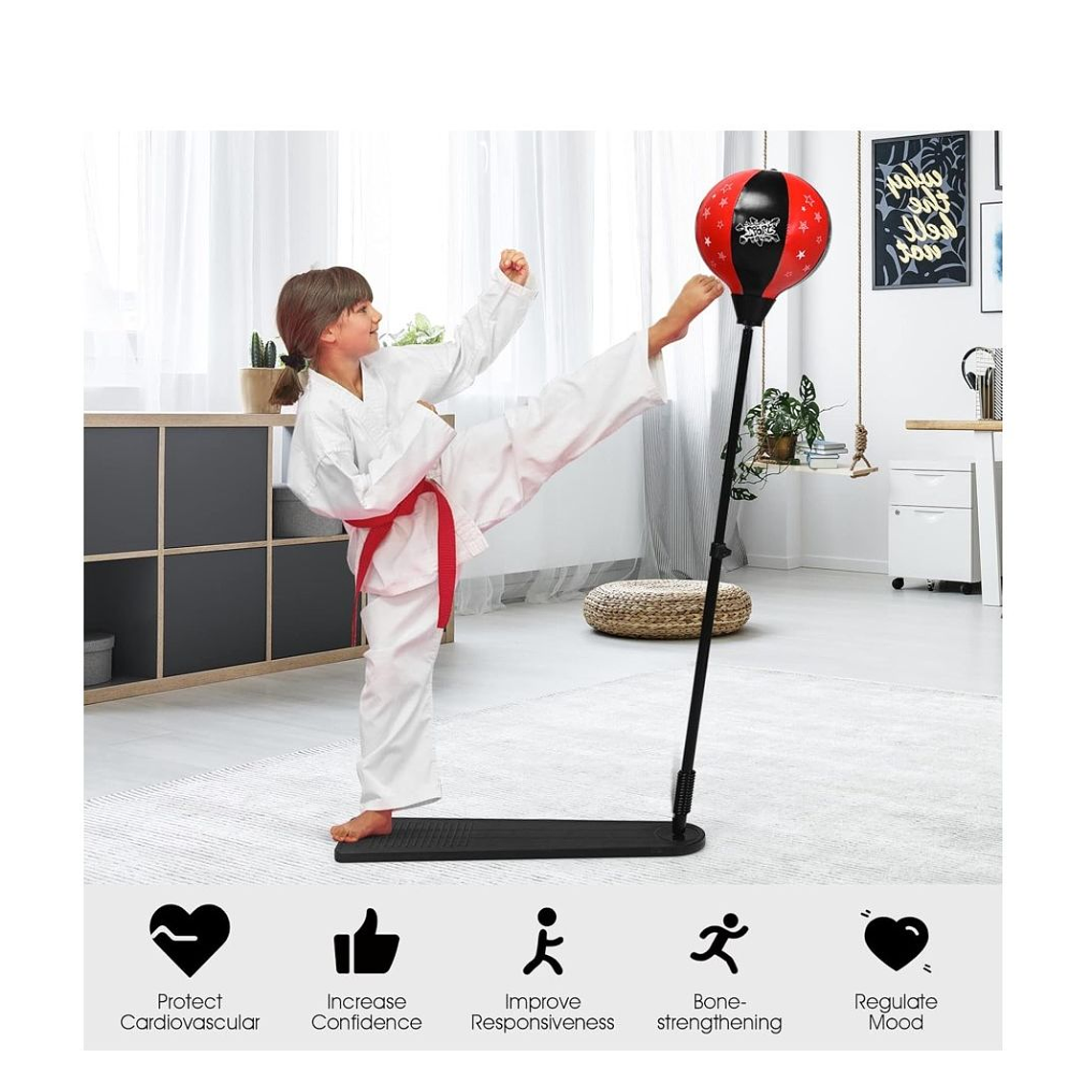 SET DE BOXEO CON GUANTES Y PELOTA DE BOXEO PARA NIÑOS 2