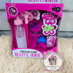 Juguete Pony Bebe Rosado y Violeta
