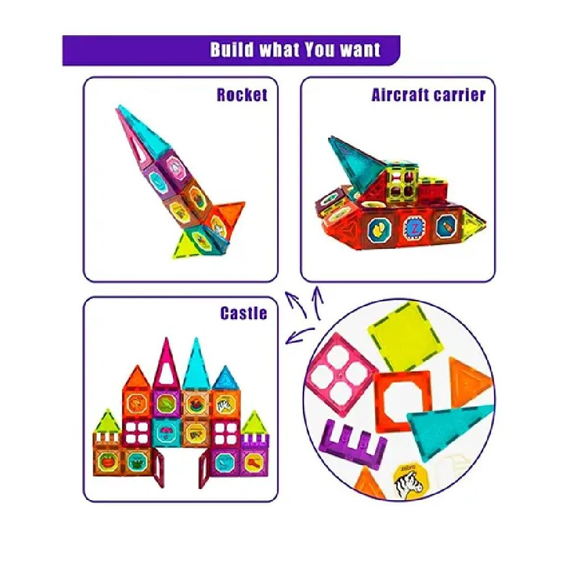 Juego Bloques Magnéticos 48 Piezas 3