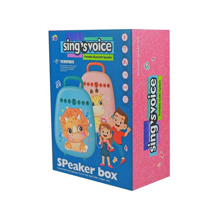 JUGUETE ALTAVOZ NIÑOS MICRÓFONOS DIVERSION Y MÚSICA AZUL 1