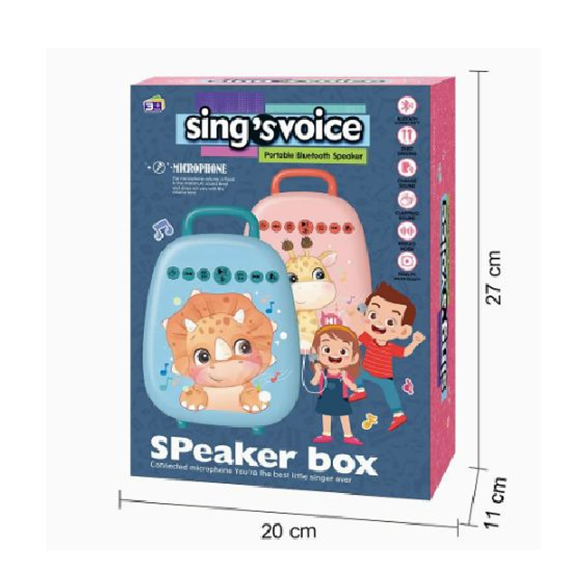 JUGUETE ALTAVOZ NIÑOS MICRÓFONOS DIVERSION Y MÚSICA AZUL 2