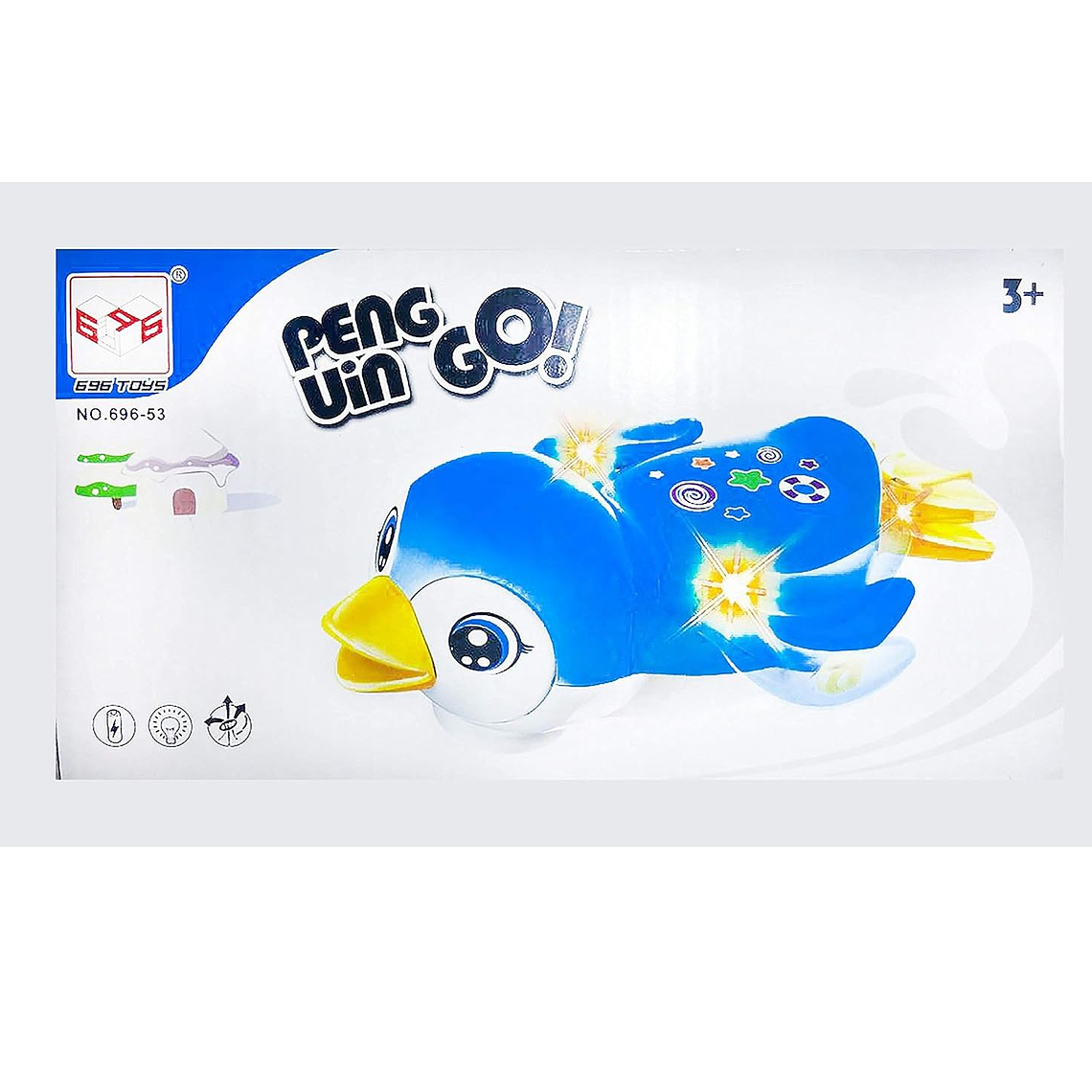 Juguete musical de pingüino para niños con iluminación 3D 1