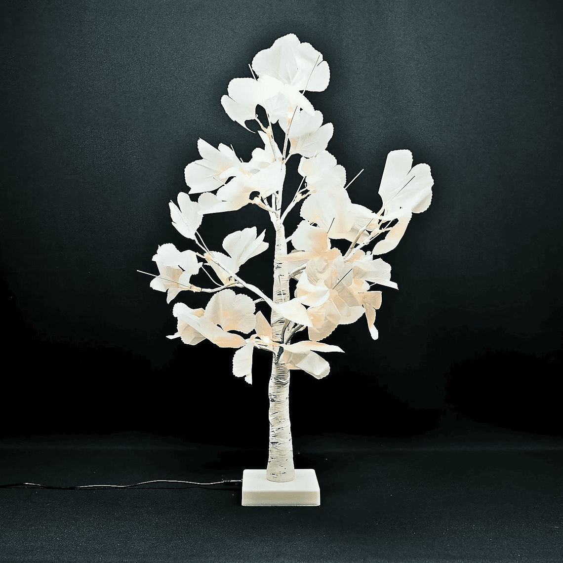 Lampara Arbol Con Hojas 24 LEDs Blanco Cálido Decorativo 1