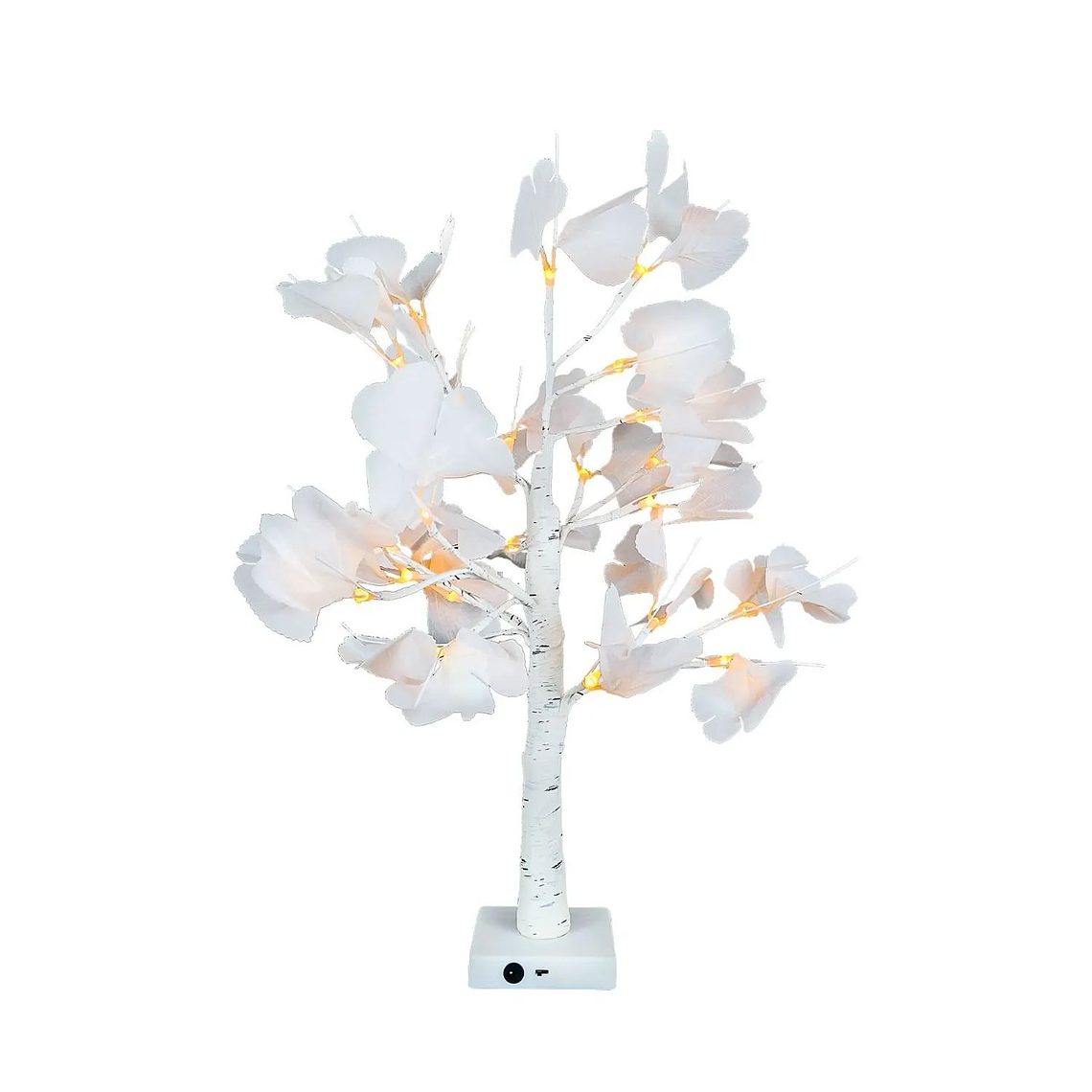 Lampara Arbol Con Hojas 24 LEDs Blanco Cálido Decorativo 2