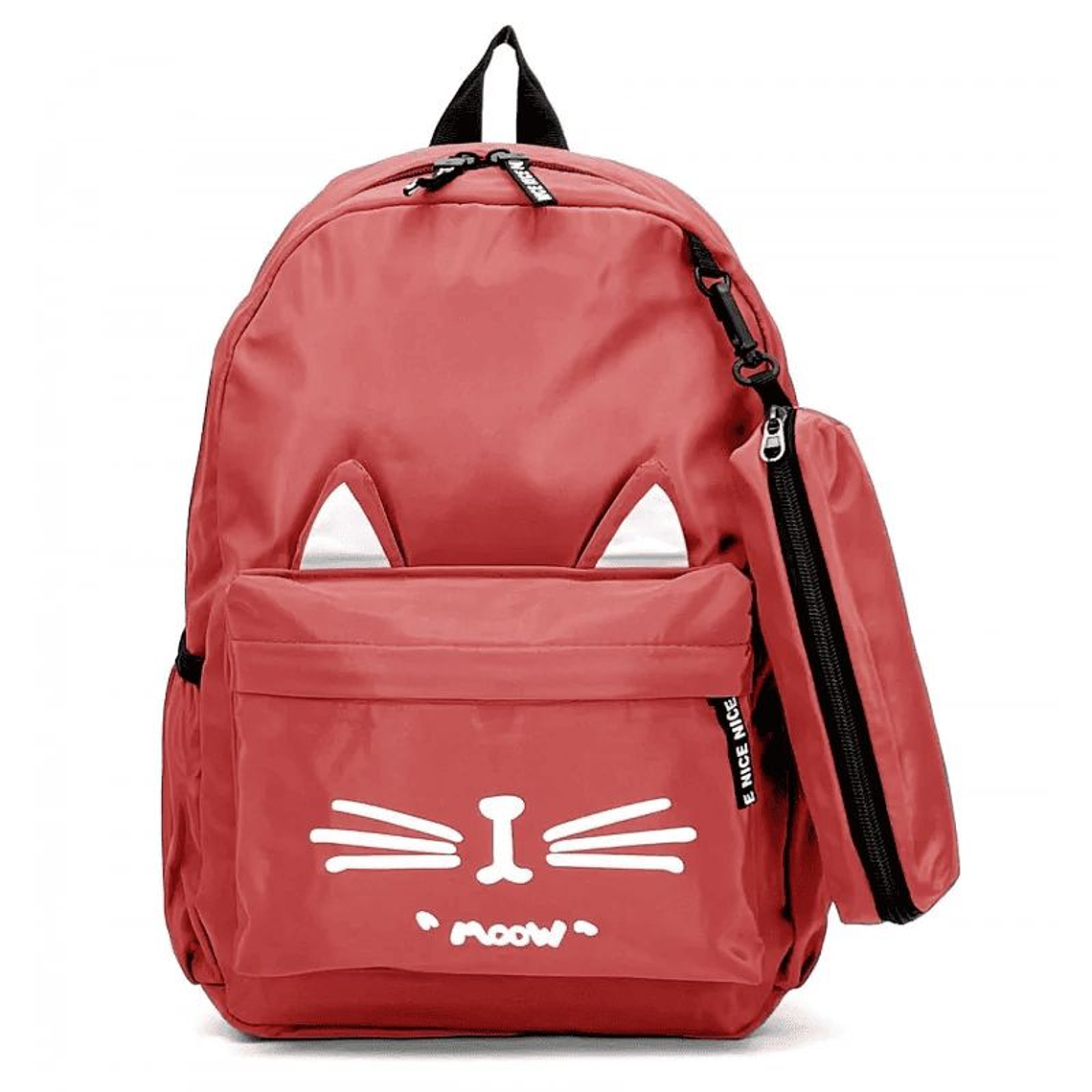 Bolso Mochila grande coral diseño de gatitos 1