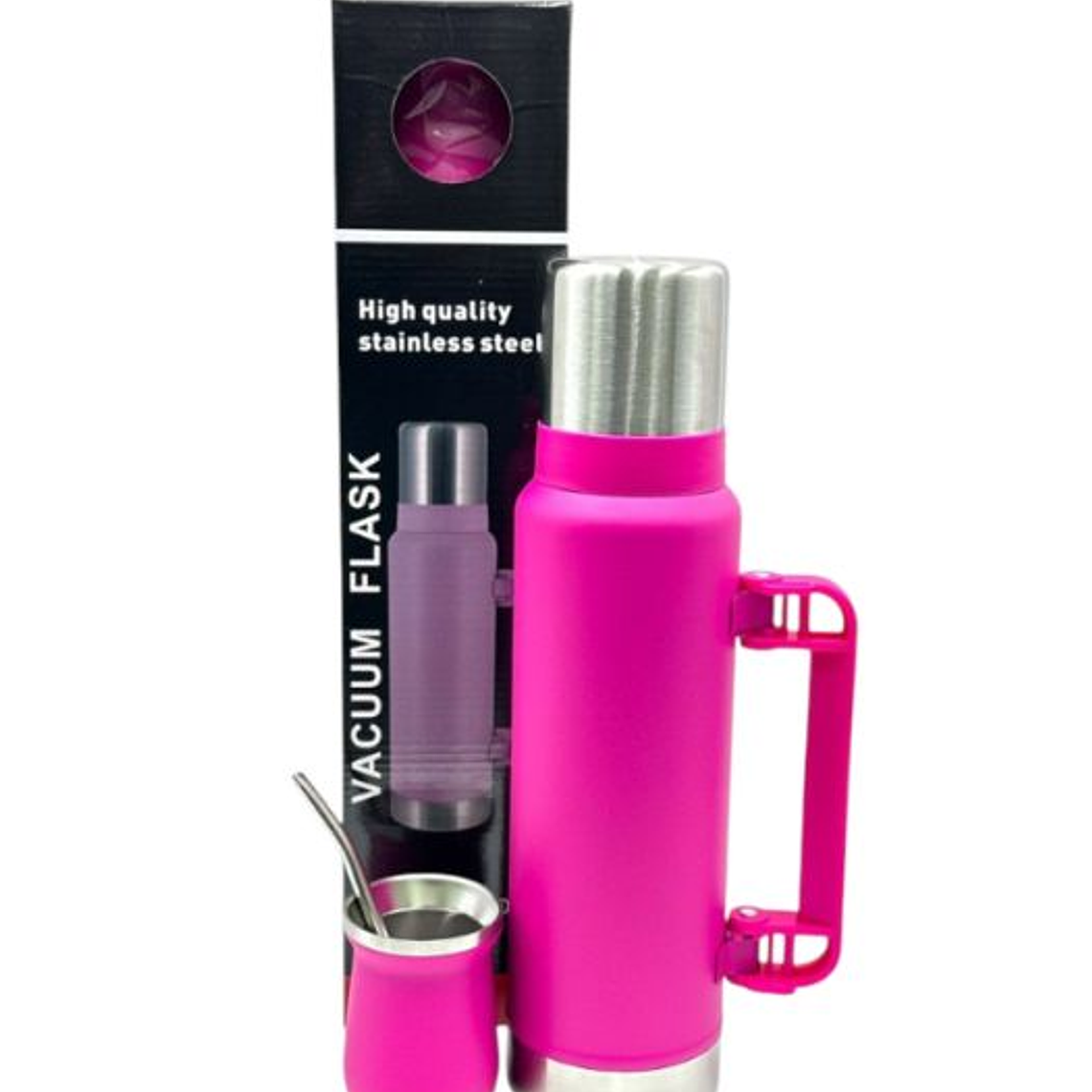 Termo Mate 120ml + Envase 50ml Bombilla Acero Inoxidable 1