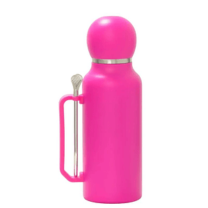 Termo Matero 1.3 Litros Acero Inoxidable + Mate Y Bombilla Rosado