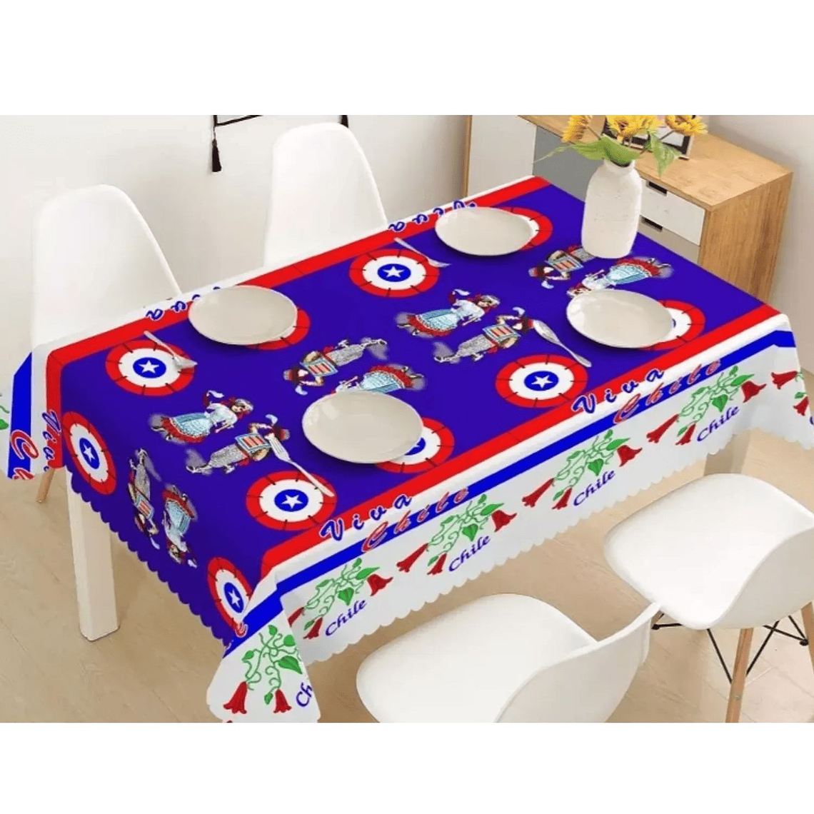 Mantel Dieciochero 150x220cm Fechas Patrias Fiesta Dieciocho 3