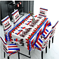MANTEL Y 6 FUNDAS PARA SILLAS DISEÑO FECHAS PATRIAS - Miniatura 5