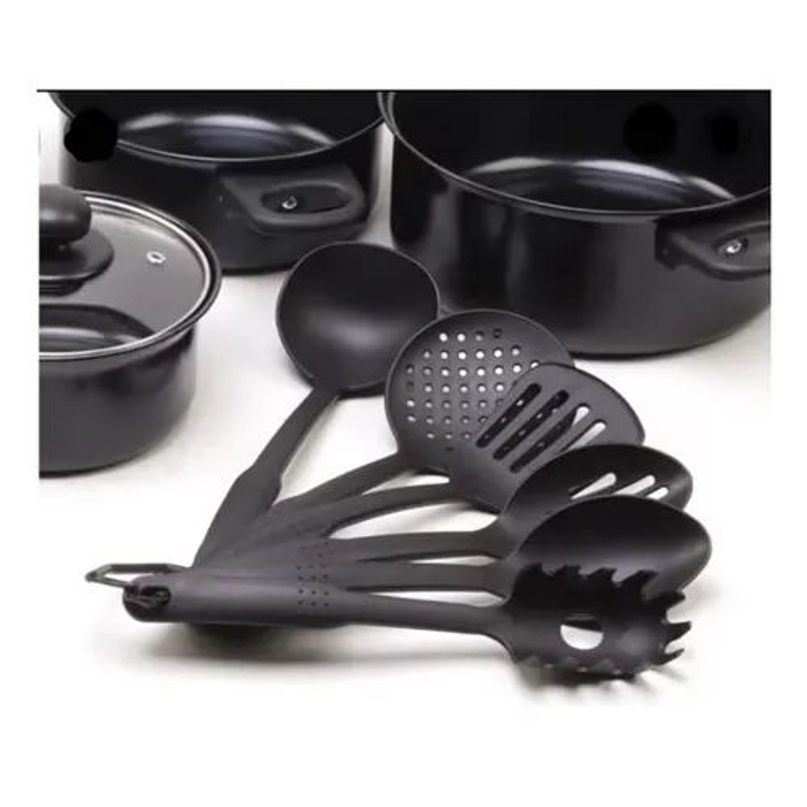 Batería Ollas Cocina Y Utensilios 13 Piezas Antiadherentes 3