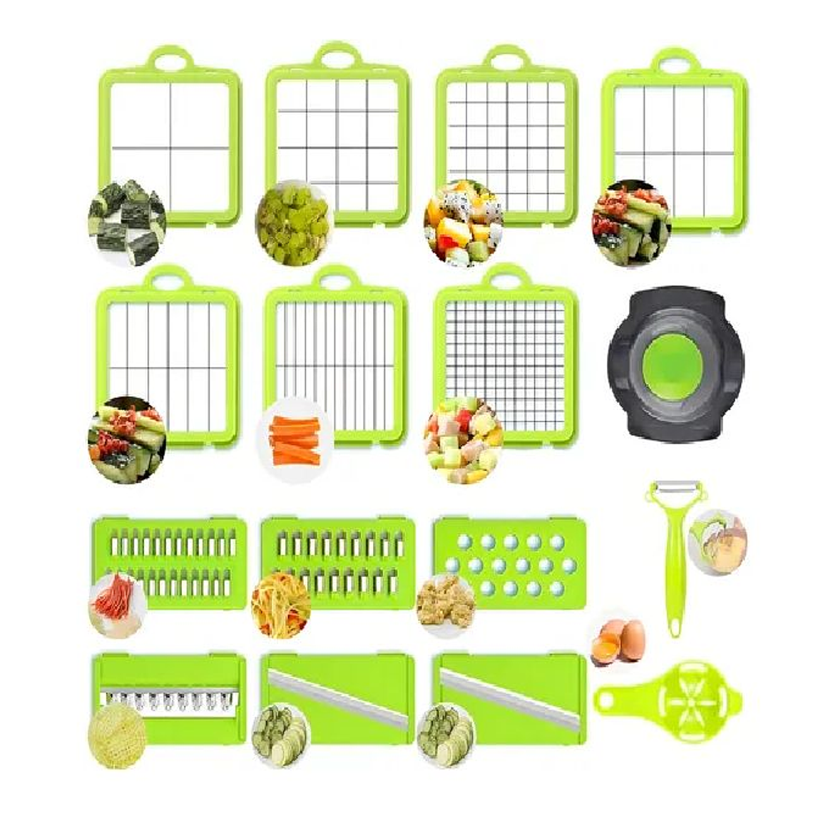 Cortador Rallador De Verduras, Frutas, quesos 22 Piezas 2