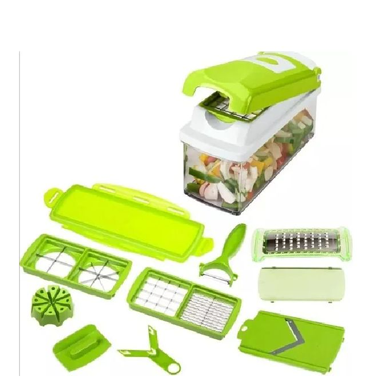 Cortador Rallador Picador Multiuso De Frutas Y Verduras 12 piezas 1