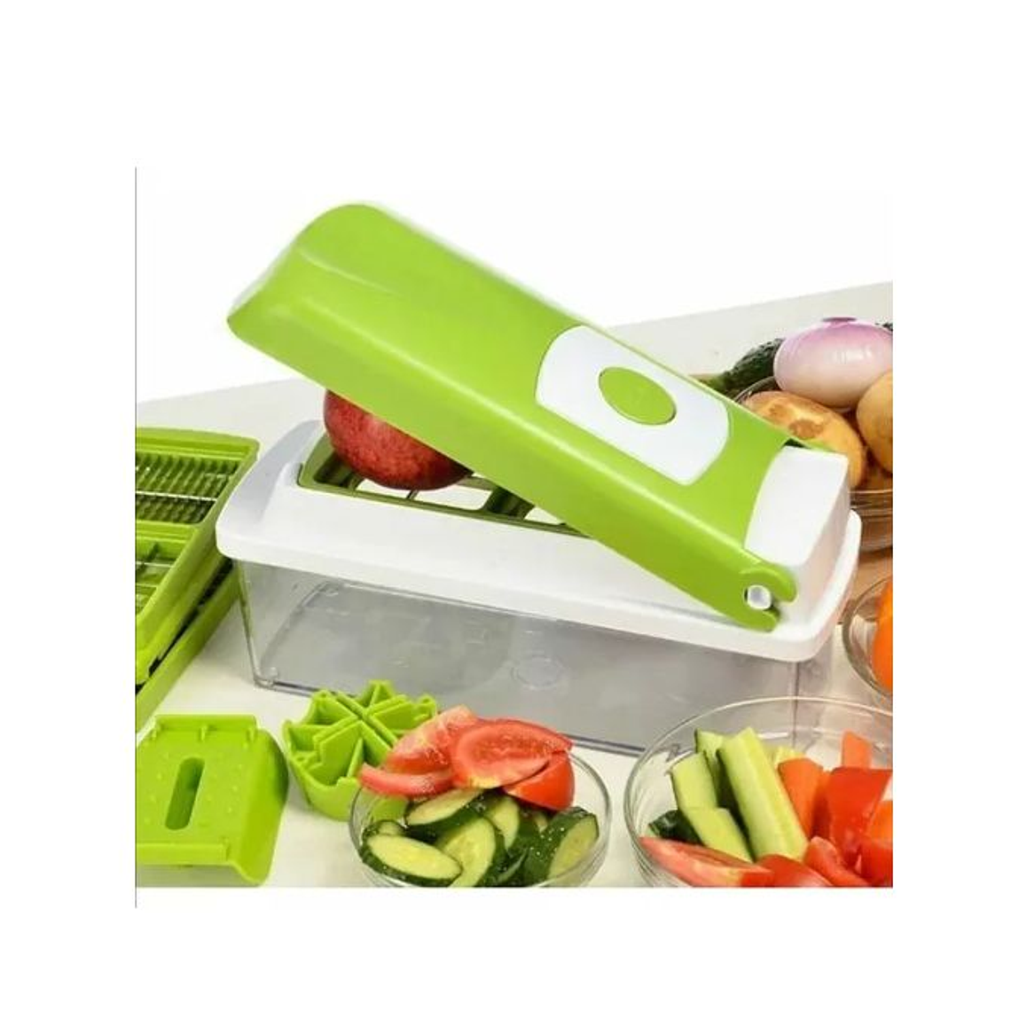 Cortador Rallador Picador Multiuso De Frutas Y Verduras 12 piezas 4