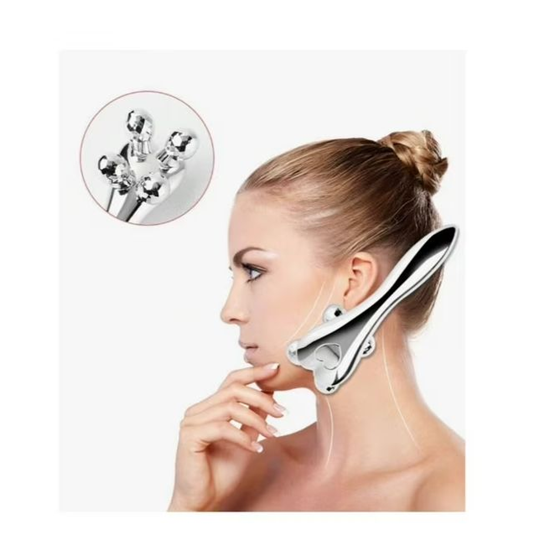 Rodillo De Masaje Facial 4d Multifuncional Circulación 2