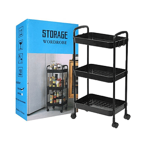 Carrito Organizador Multifuncional 3 Niveles Con Ruedas