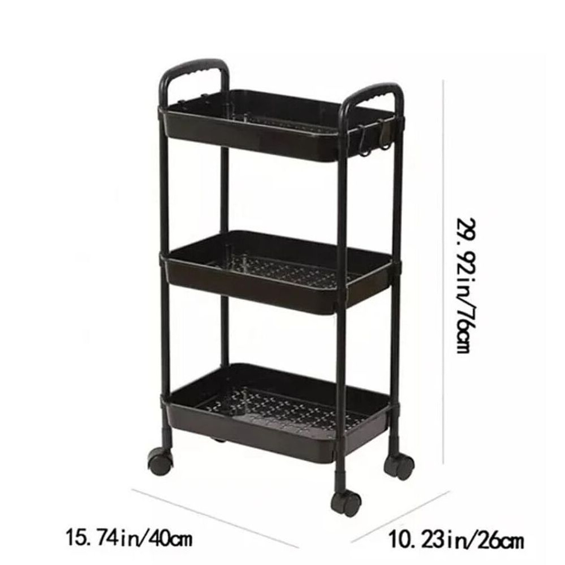 Carrito Organizador Multifuncional 3 Niveles Con Ruedas 3