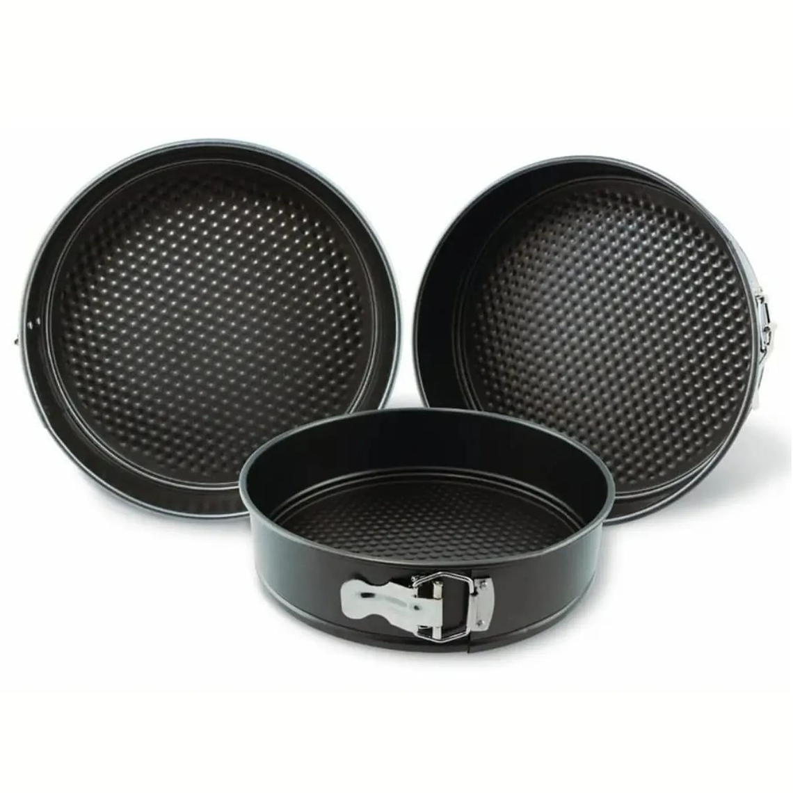 Set 3 Moldes Redondos Antiadherentes para Tortas 2