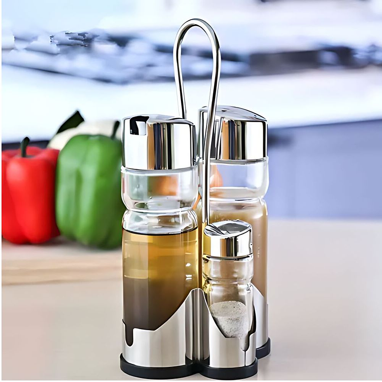 Set Aceitero Salero Limon Vinagre Pimienta 4 Piezas 3