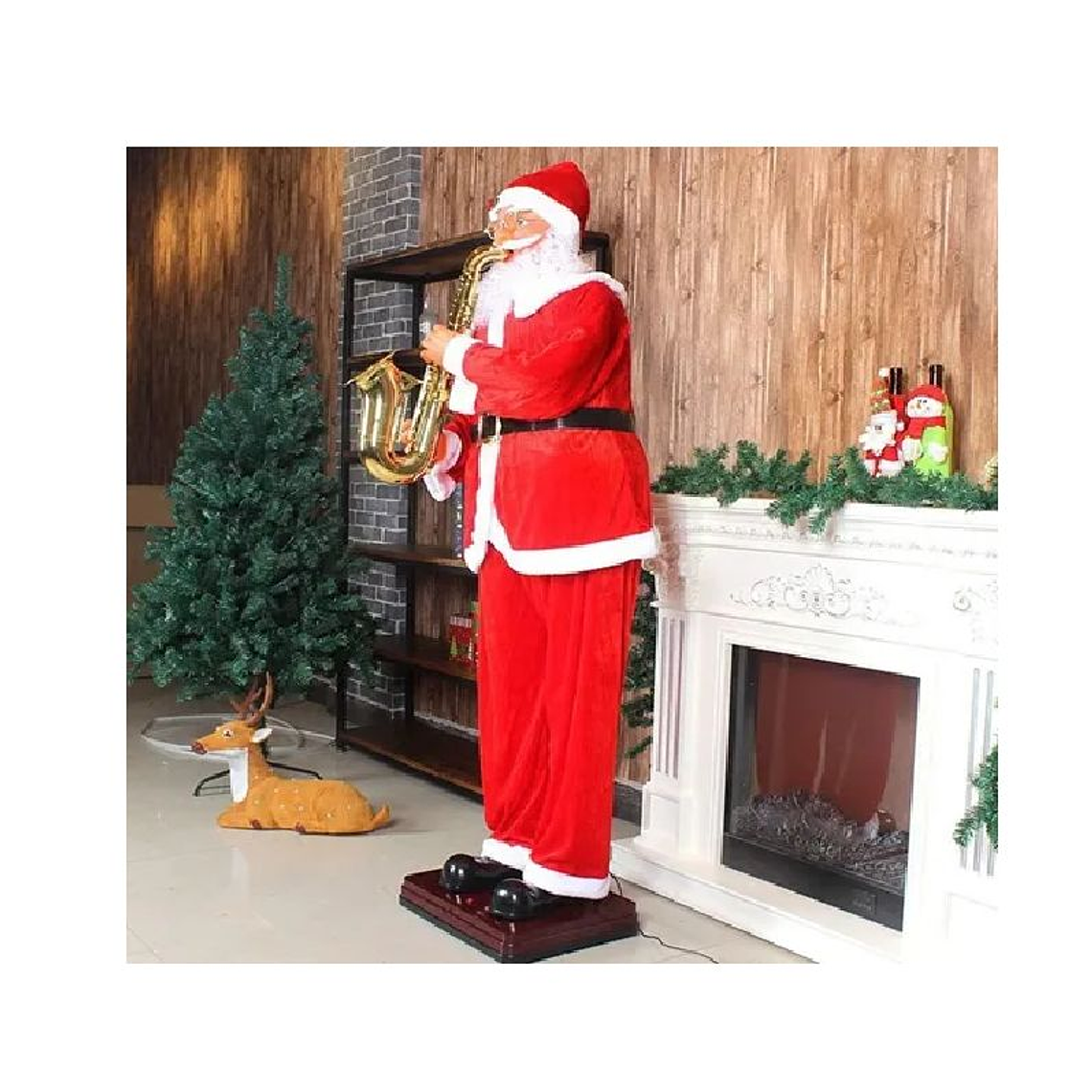 Viejo Pascuero grande con musica y movimiento 180cm 3