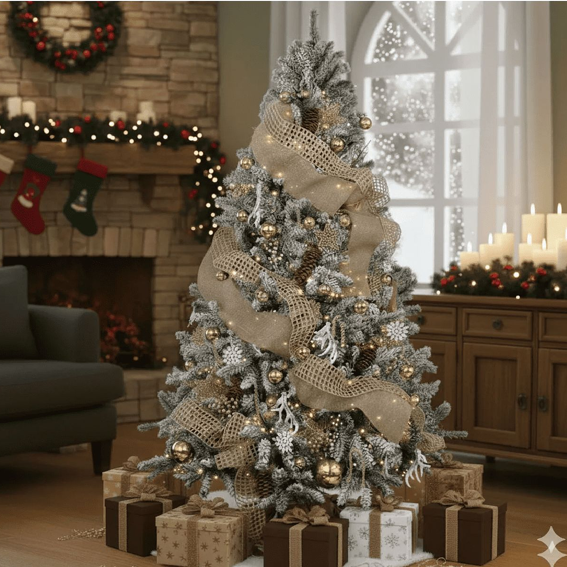 Arbol de Navidad 210 CM Nevado 1