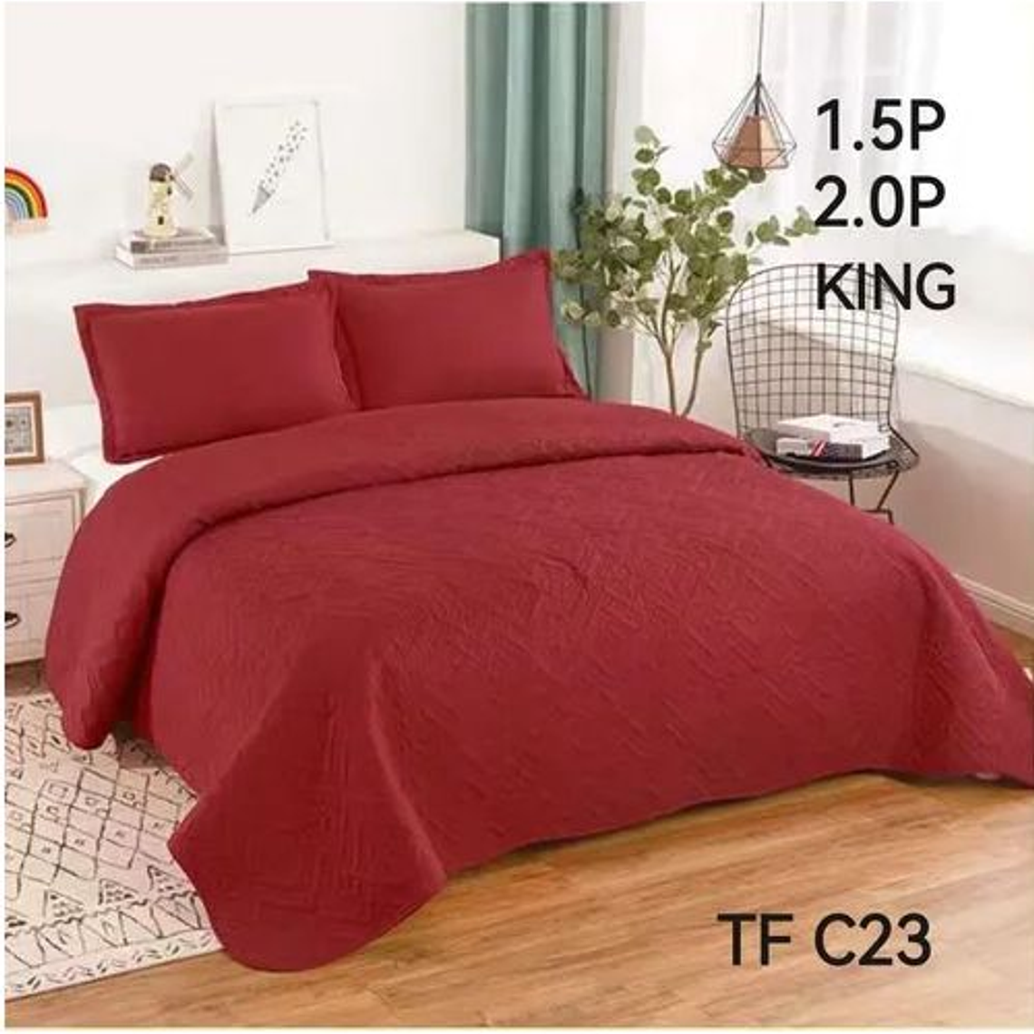 Cubrecama Quilt De Verano Cobertor Plaza Y Media +1 Funda 2