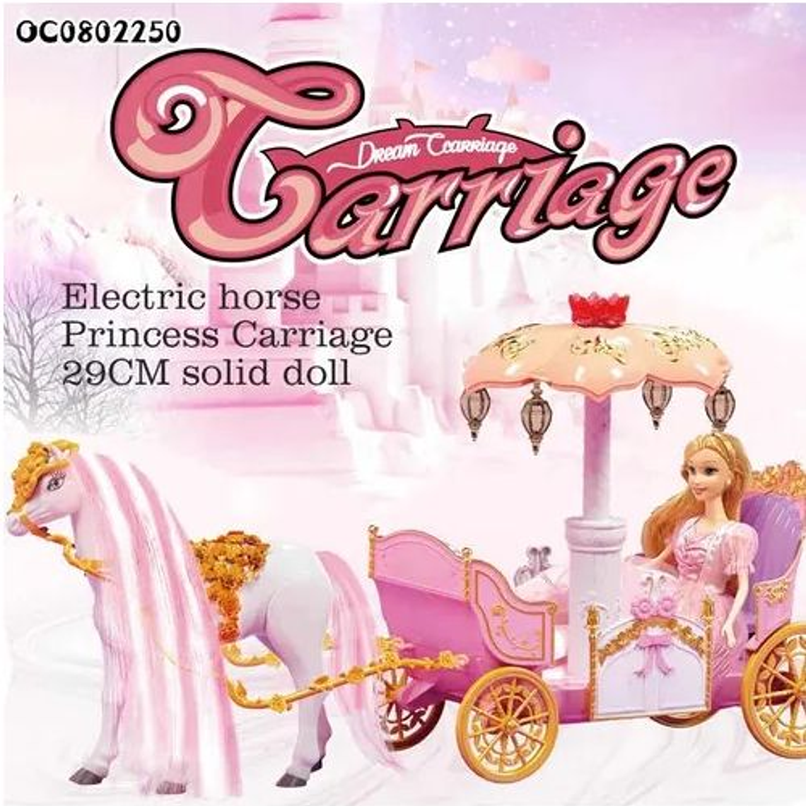 Princesa En Elegante Carruaje + Caballo Eléctrico Que Camina 4