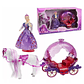 Princesa En Elegante Carruaje + Caballo Eléctrico Que Camina - Miniatura 3