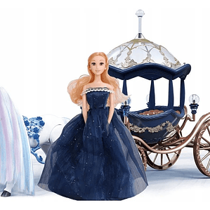 Princesa En Elegante Carruaje + Caballo Eléctrico Que Camina