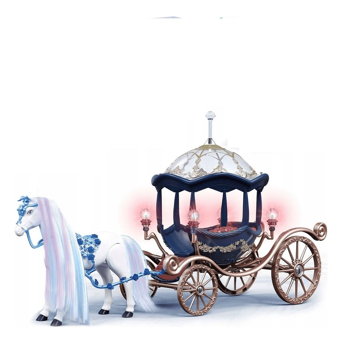Princesa En Elegante Carruaje + Caballo Eléctrico Que Camina 3